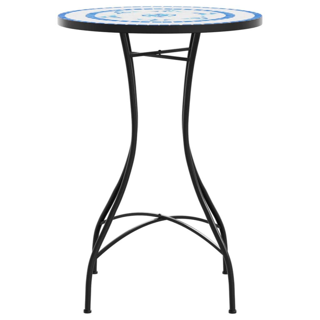 Table bistro mosaïque 60 cm céramique couleur terre cuite