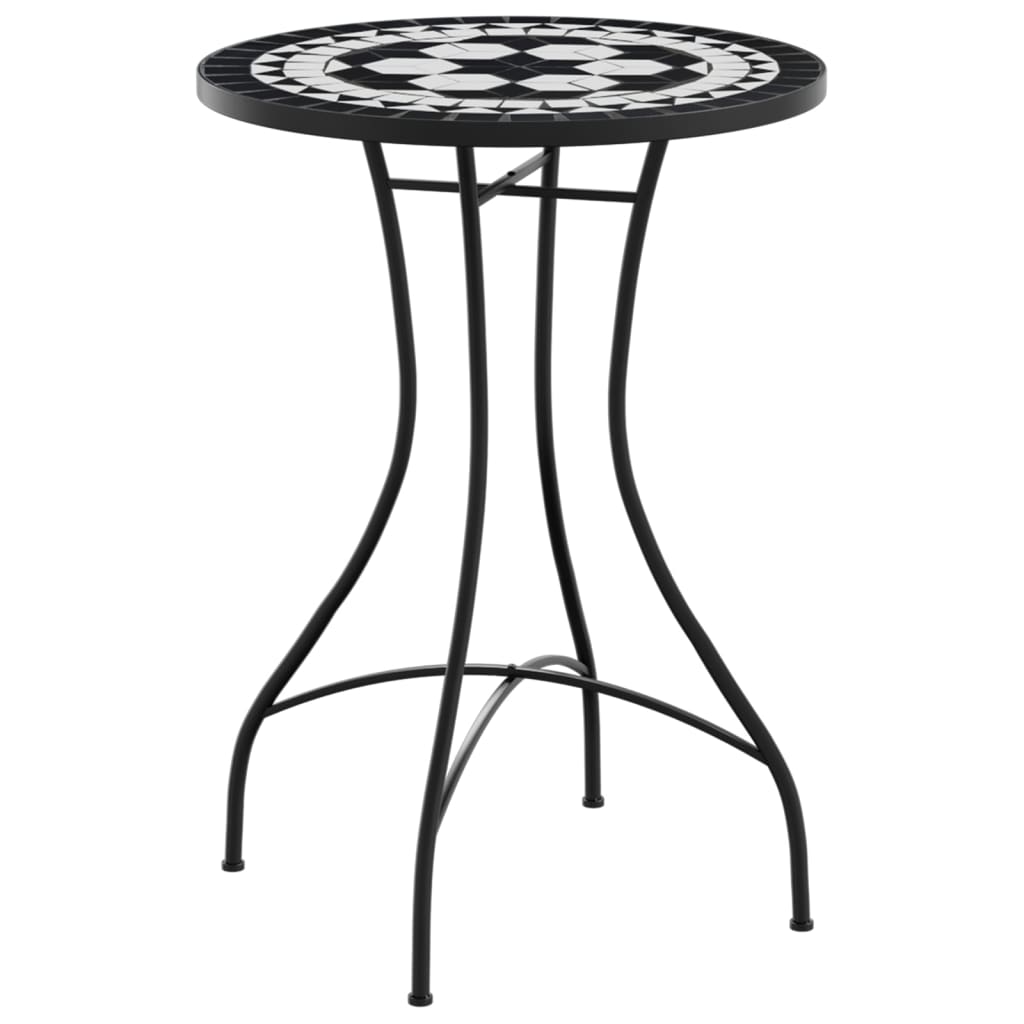 Table bistro mosaïque 60 cm céramique couleur terre cuite