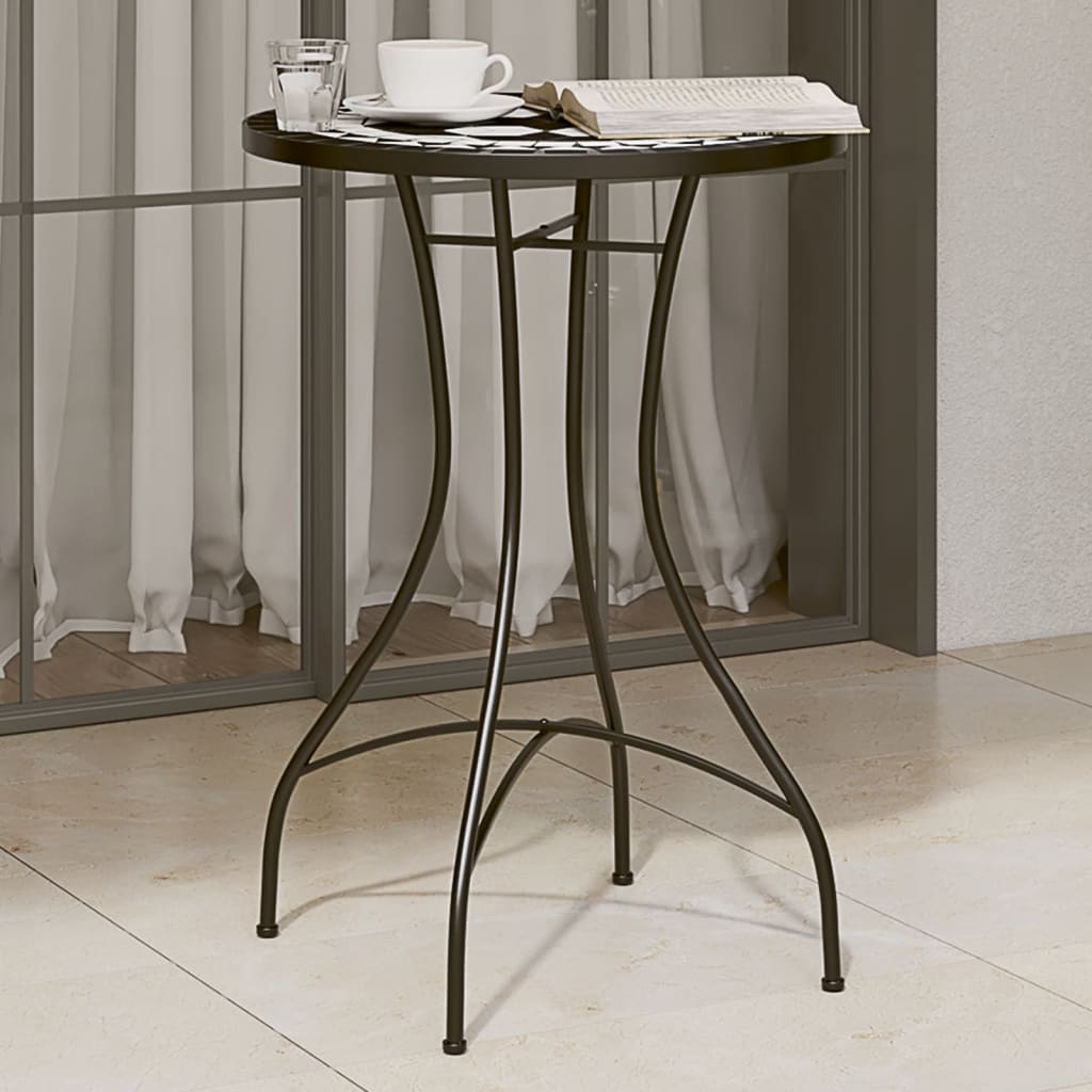 Table bistro mosaïque 60 cm céramique couleur terre cuite