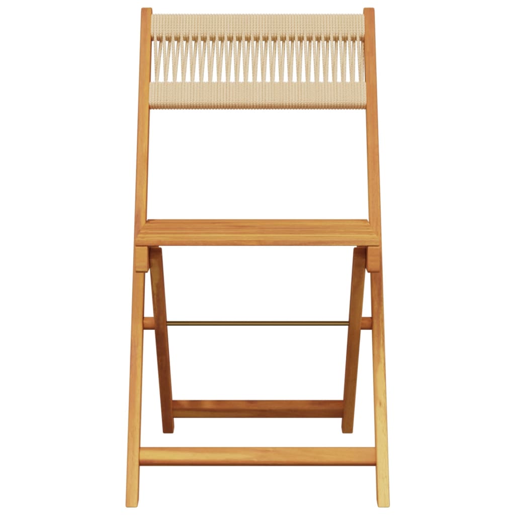 Tuinstoelen 6 st inklapbaar massief acaciahout beige