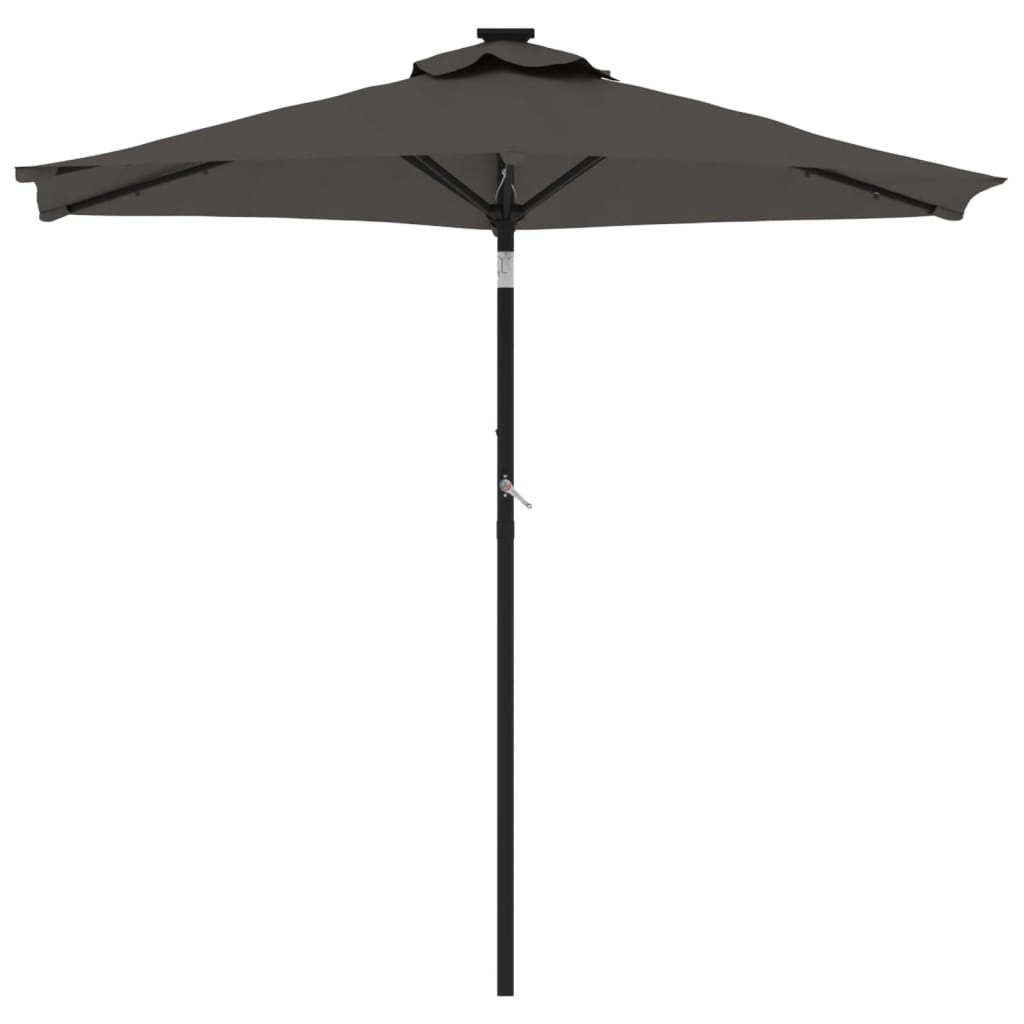 Parasol met stalen paal 225x225x212 cm terracottakleurig