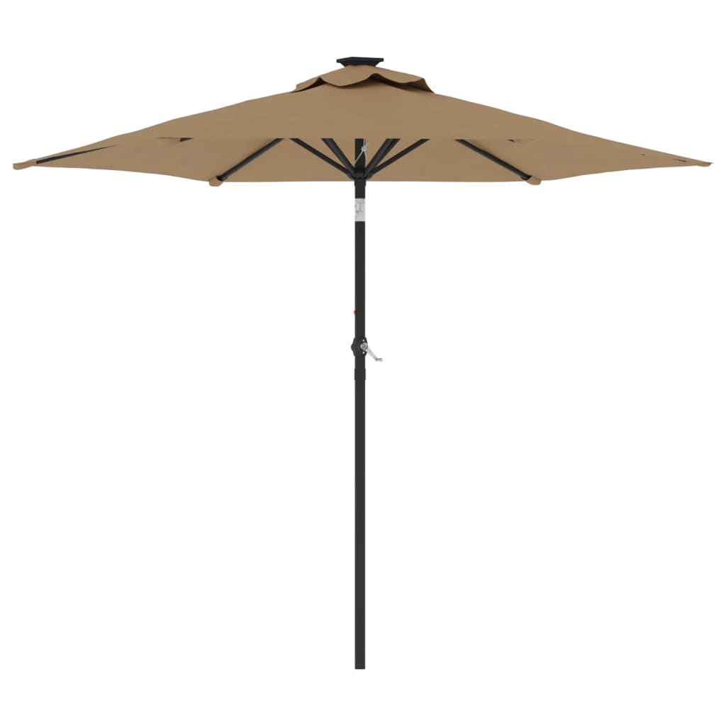 Parasol met stalen paal 225x225x212 cm terracottakleurig