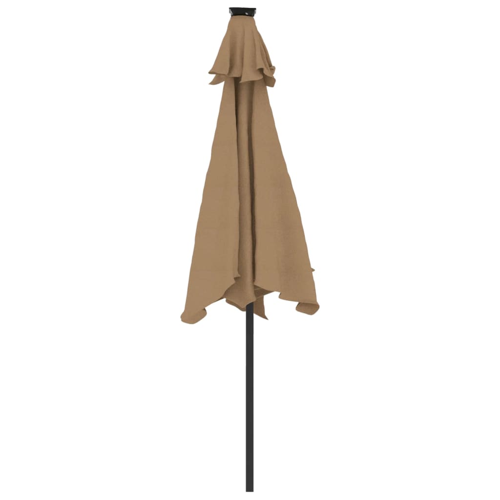 Parasol met stalen paal 225x225x212 cm terracottakleurig