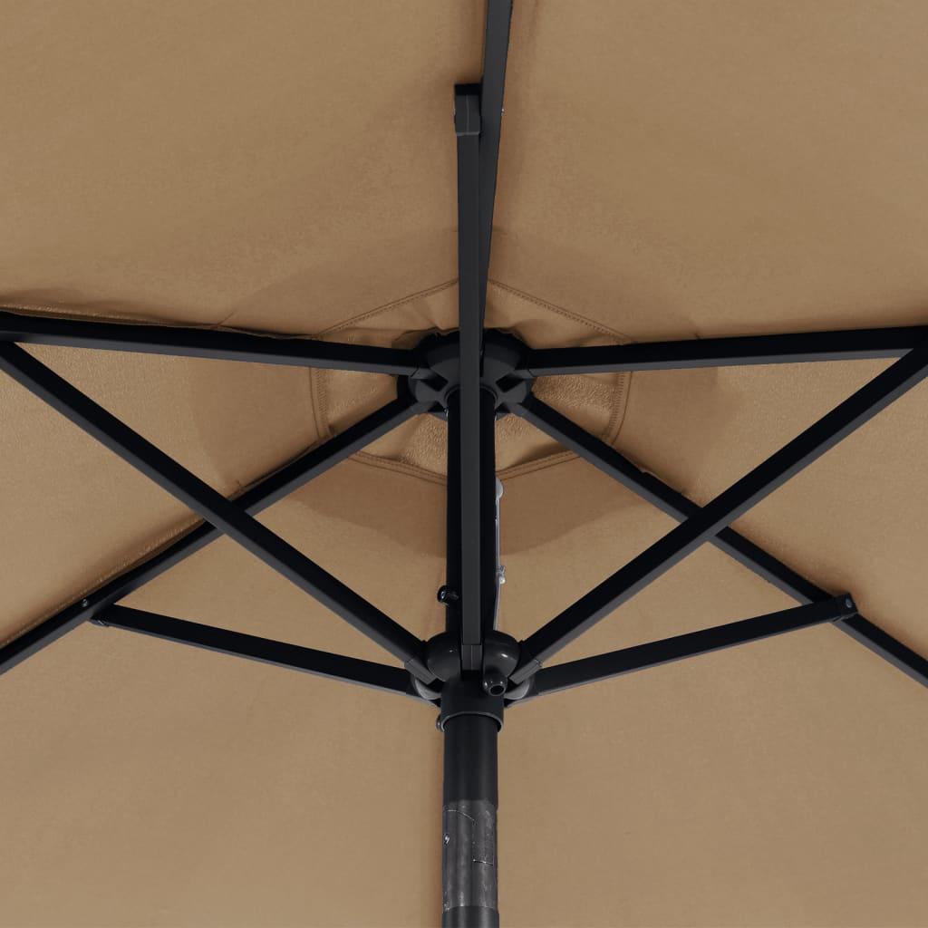 Parasol met stalen paal 225x225x212 cm terracottakleurig