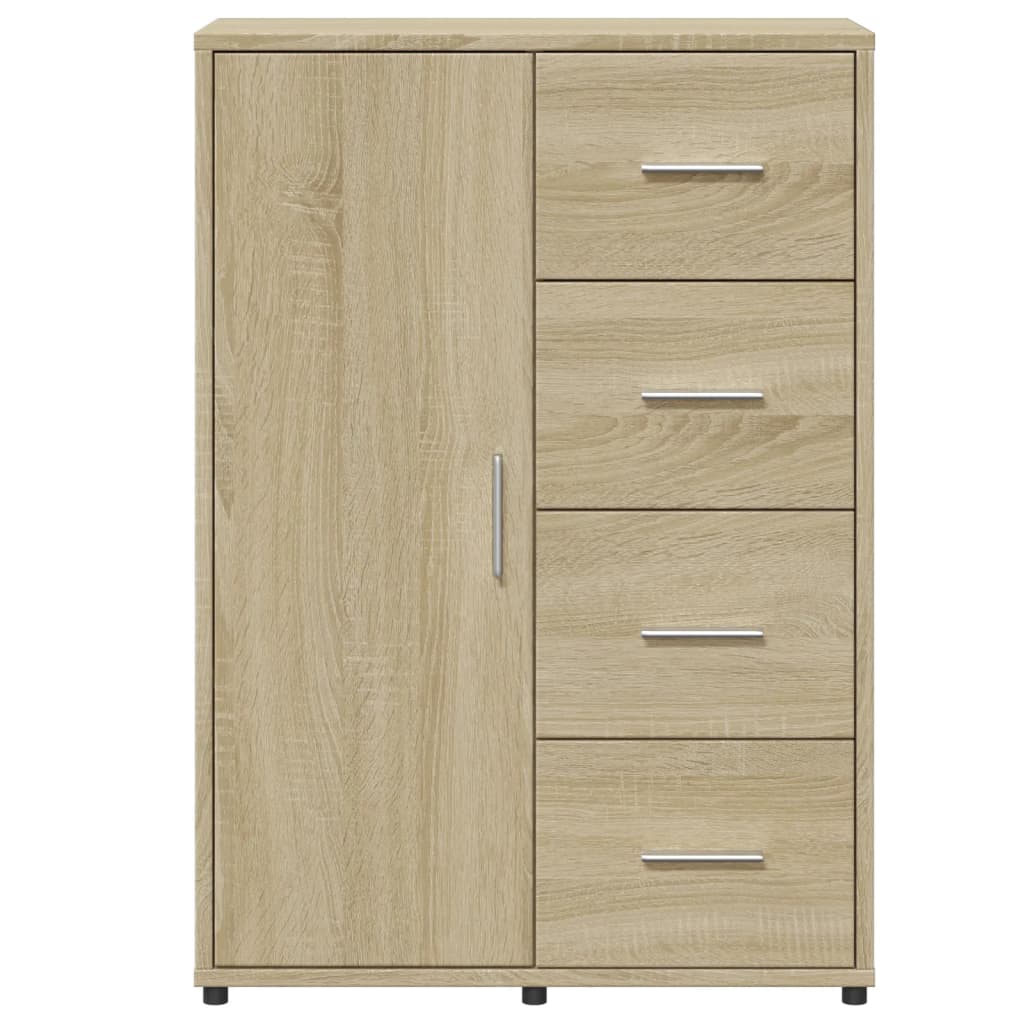 Dressoir 60x31x84 cm bewerkt hout eikenkleurig