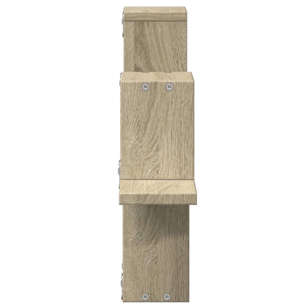 Wandschap 104,5x10x43 cm bewerkt hout eikenkleurig