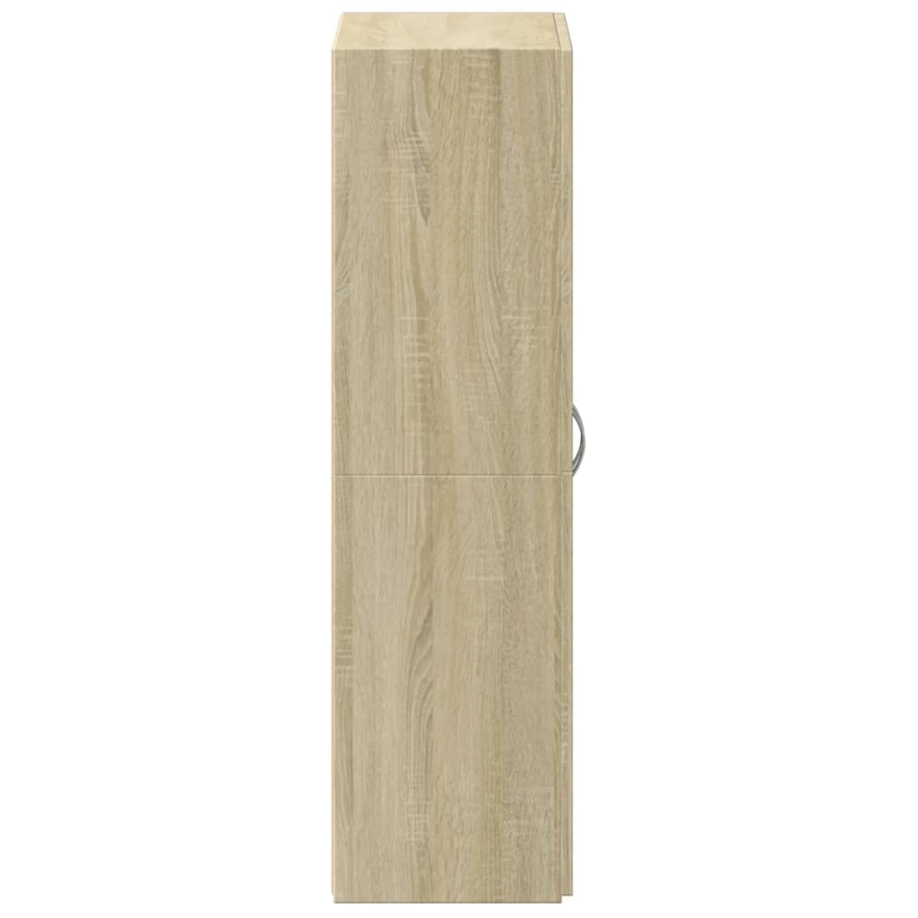 Archiefkast 60x32x115 cm bewerkt hout