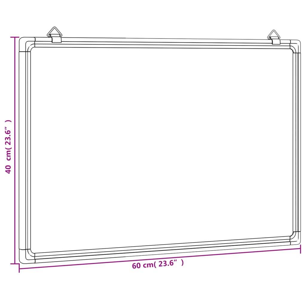 Whiteboard magnetisch 100x50x1,7 cm aluminium