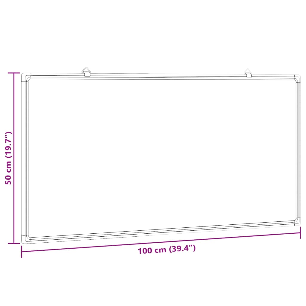 Whiteboard magnetisch 100x50x1,7 cm aluminium