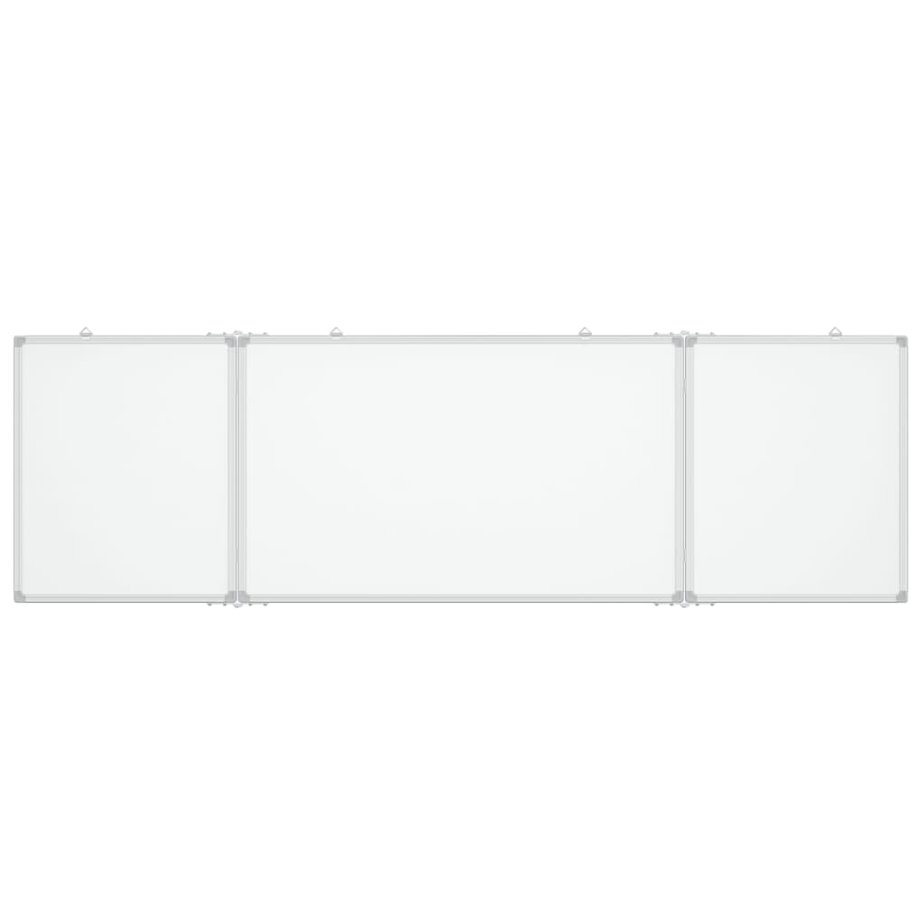 Whiteboard magnetisch inklapbaar 200x50x1,7 cm aluminium