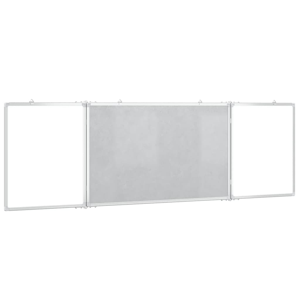 Whiteboard magnetisch inklapbaar 200x50x1,7 cm aluminium