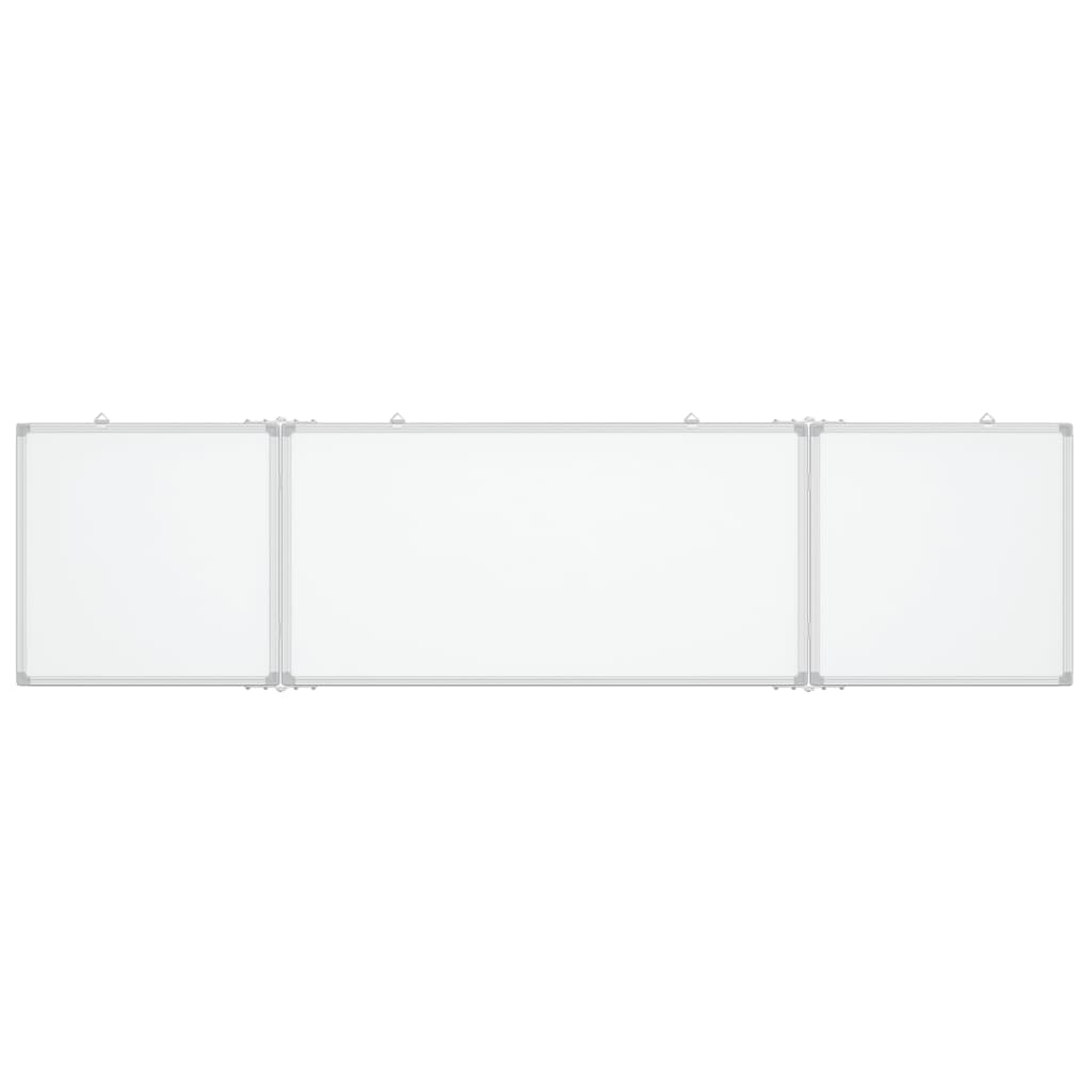 Whiteboard magnetisch inklapbaar 200x50x1,7 cm aluminium