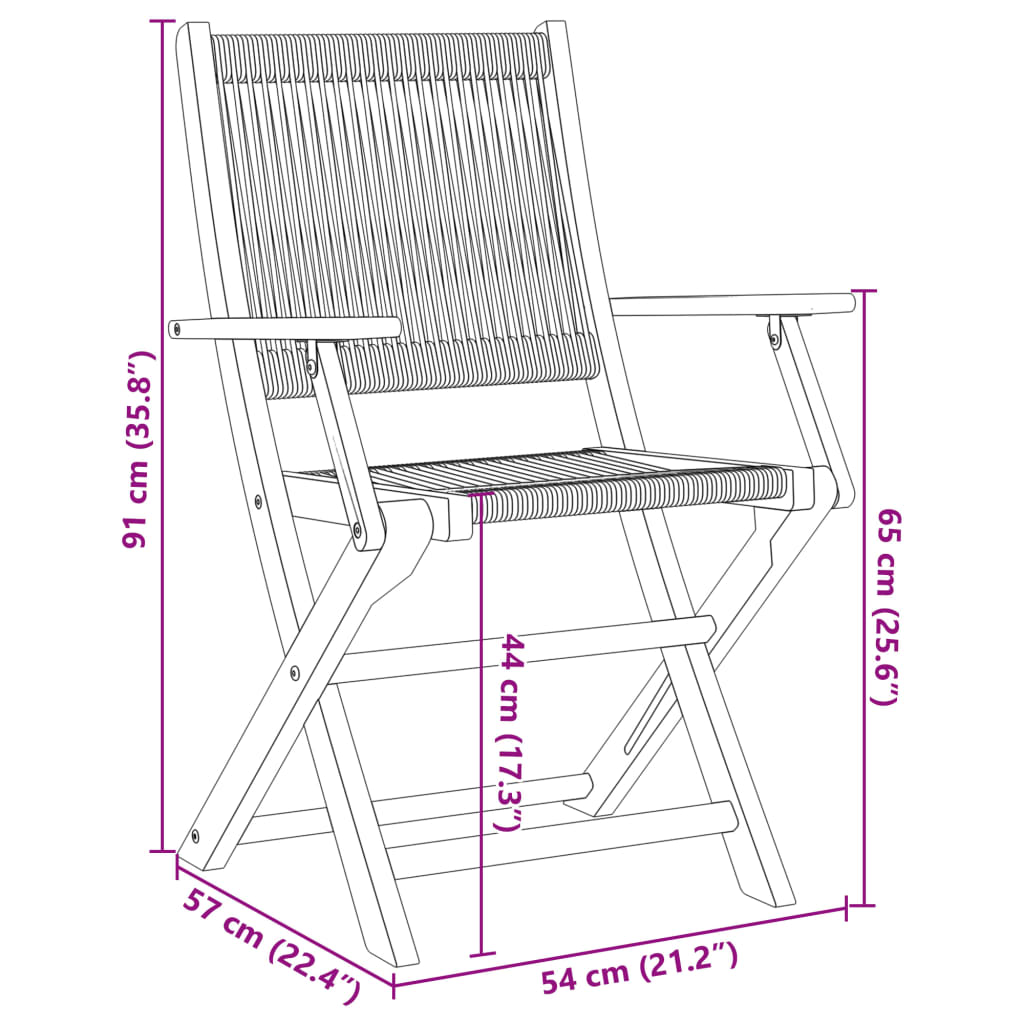 Tuinstoelen 8 st inklapbaar massief acaciahout