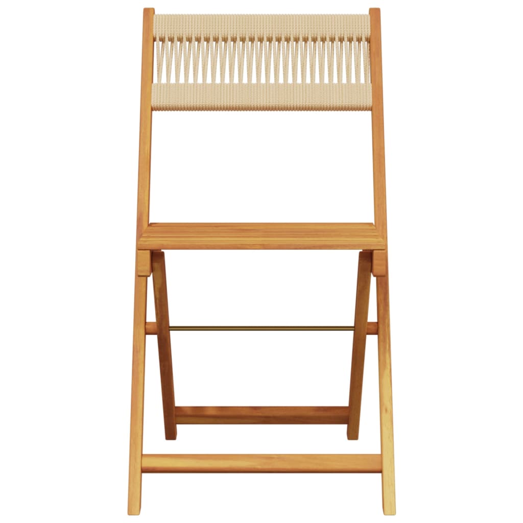 Tuinstoelen 6 st inklapbaar massief acaciahout beige