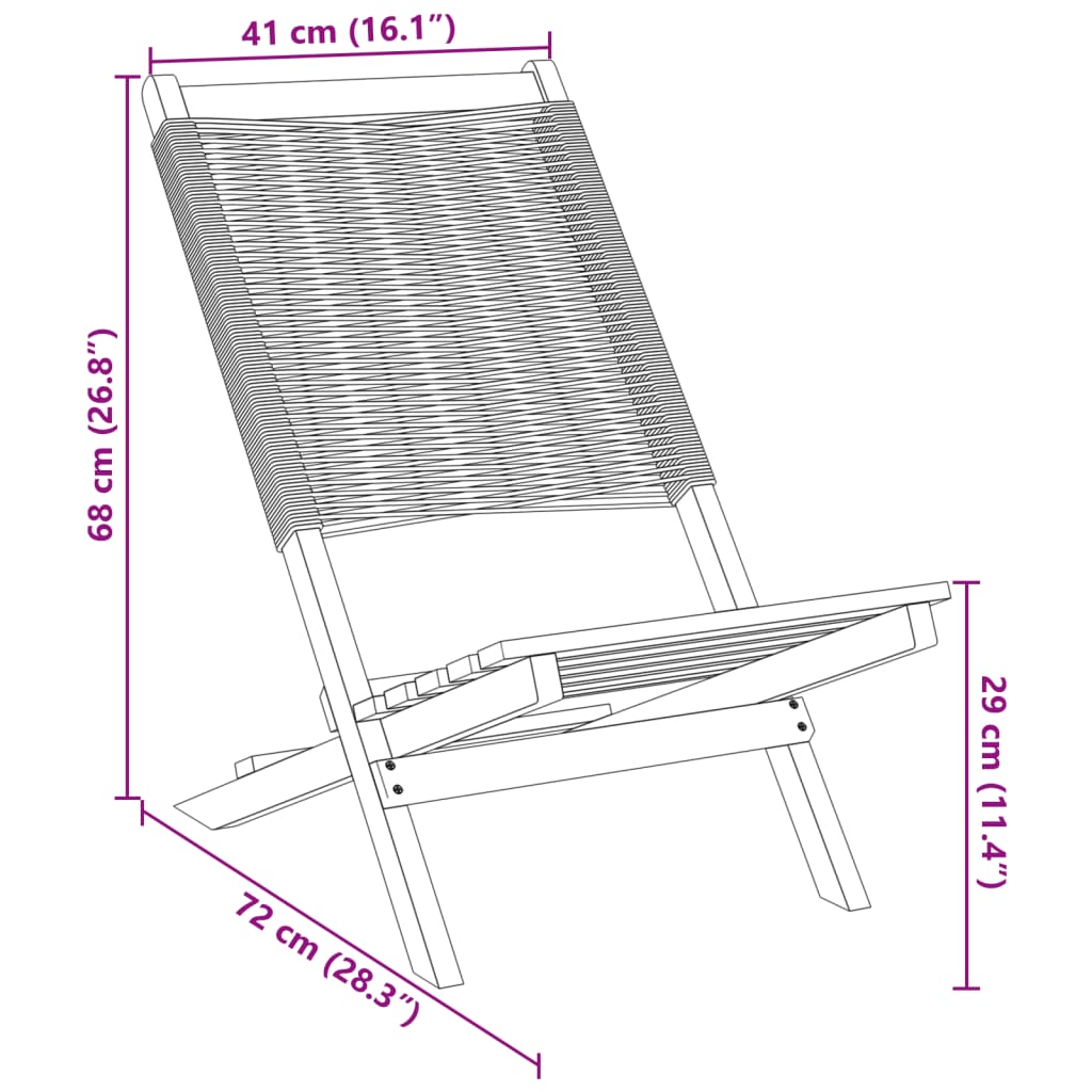 Tuinstoelen 6 st inklapbaar massief acaciahout zwart