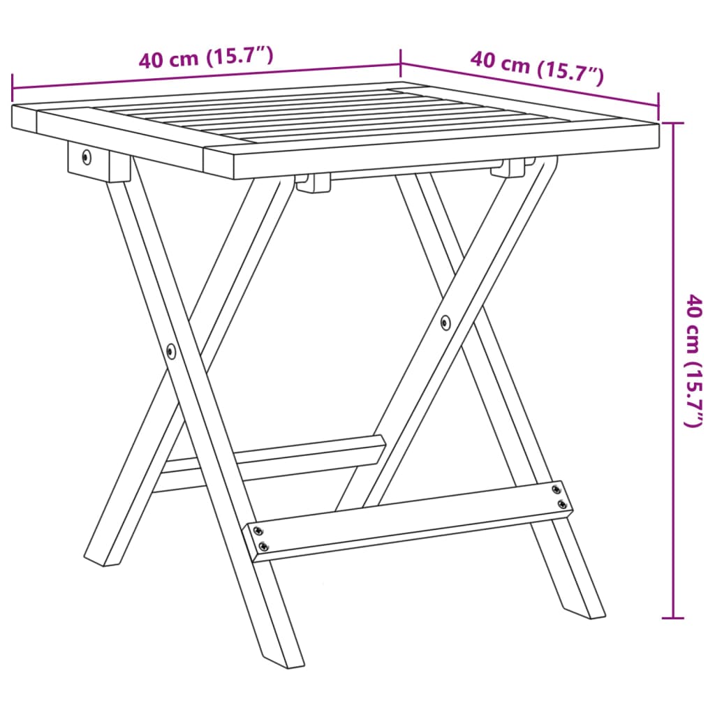 Tuinstoelen 2 st inklapbaar massief acaciahout en stof