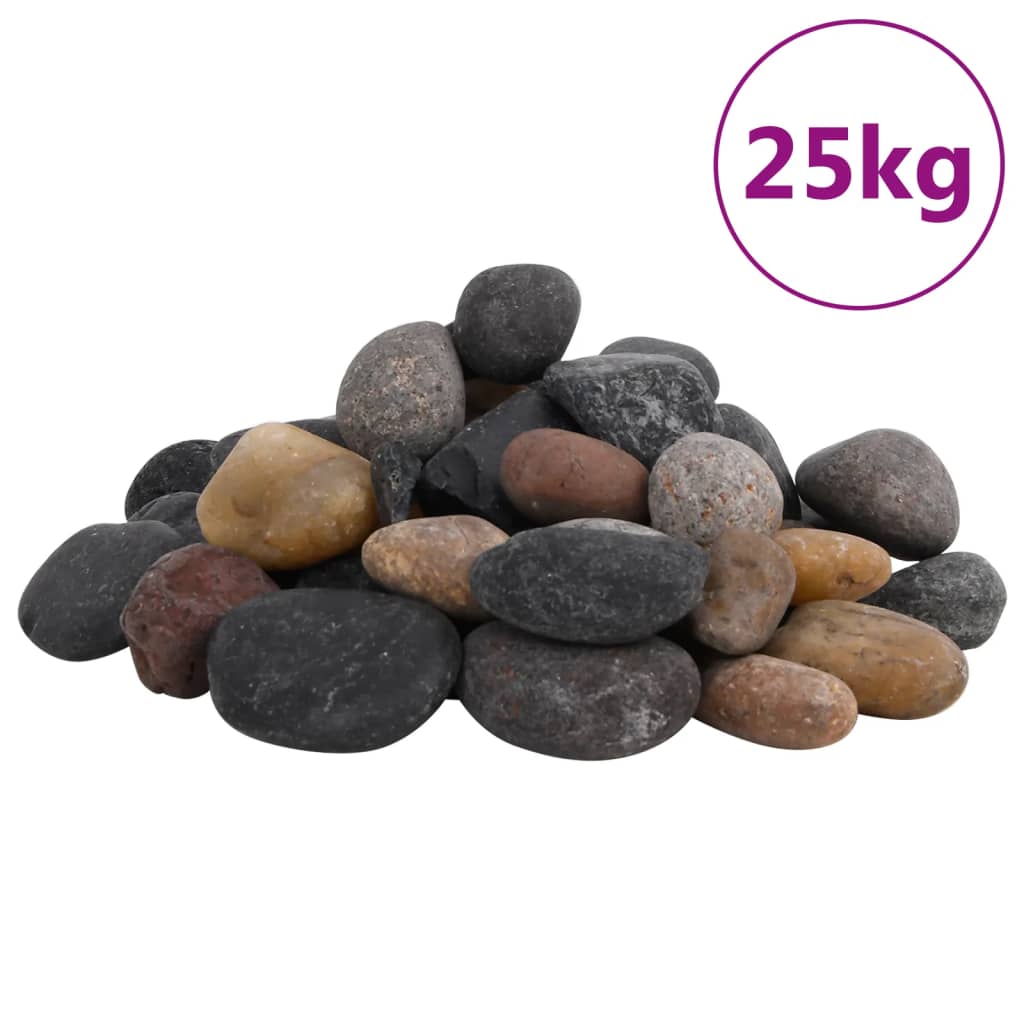 Kiezelstenen gepolijst 2-5 cm 25 kg meerkleurig