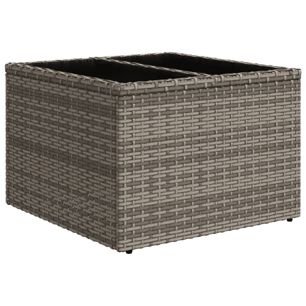 10-delige Loungeset met kussens poly rattan beige