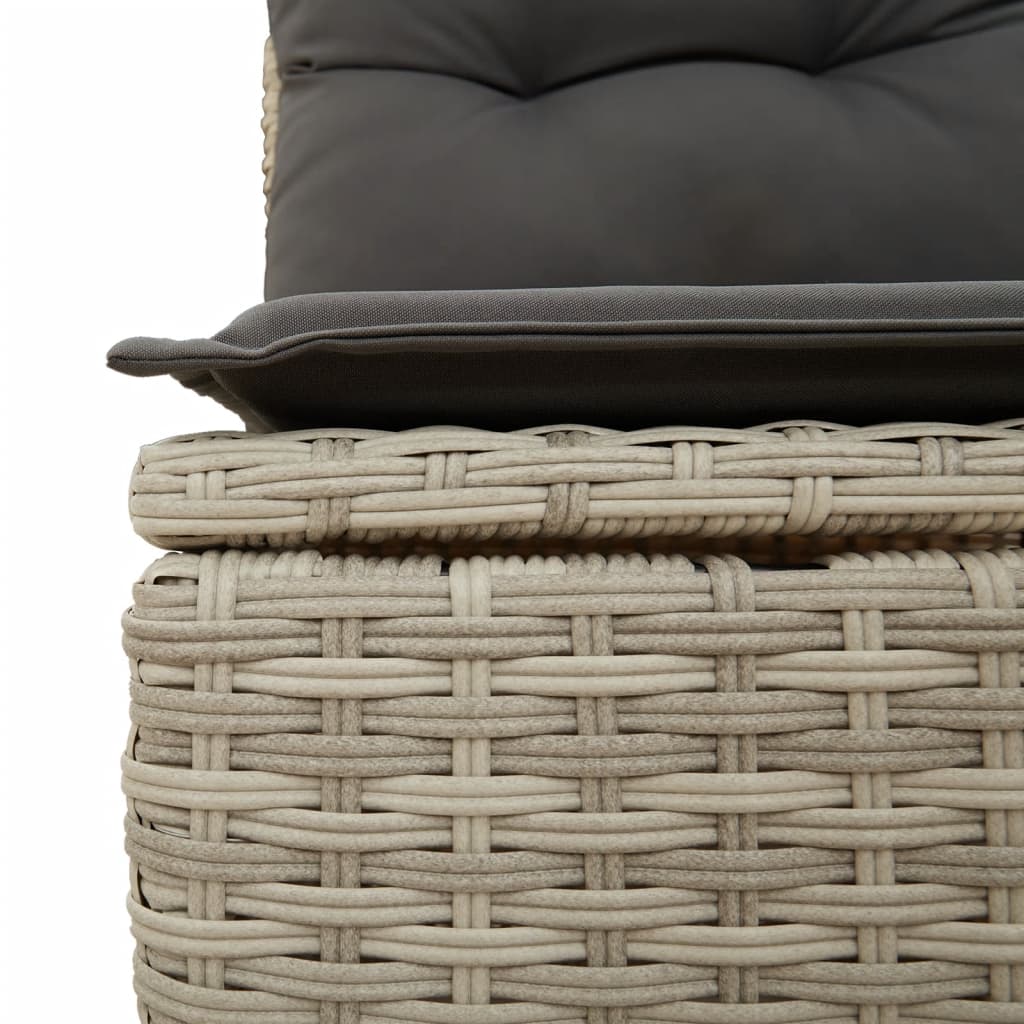 11-delige Tuinset met kussens poly rattan beige