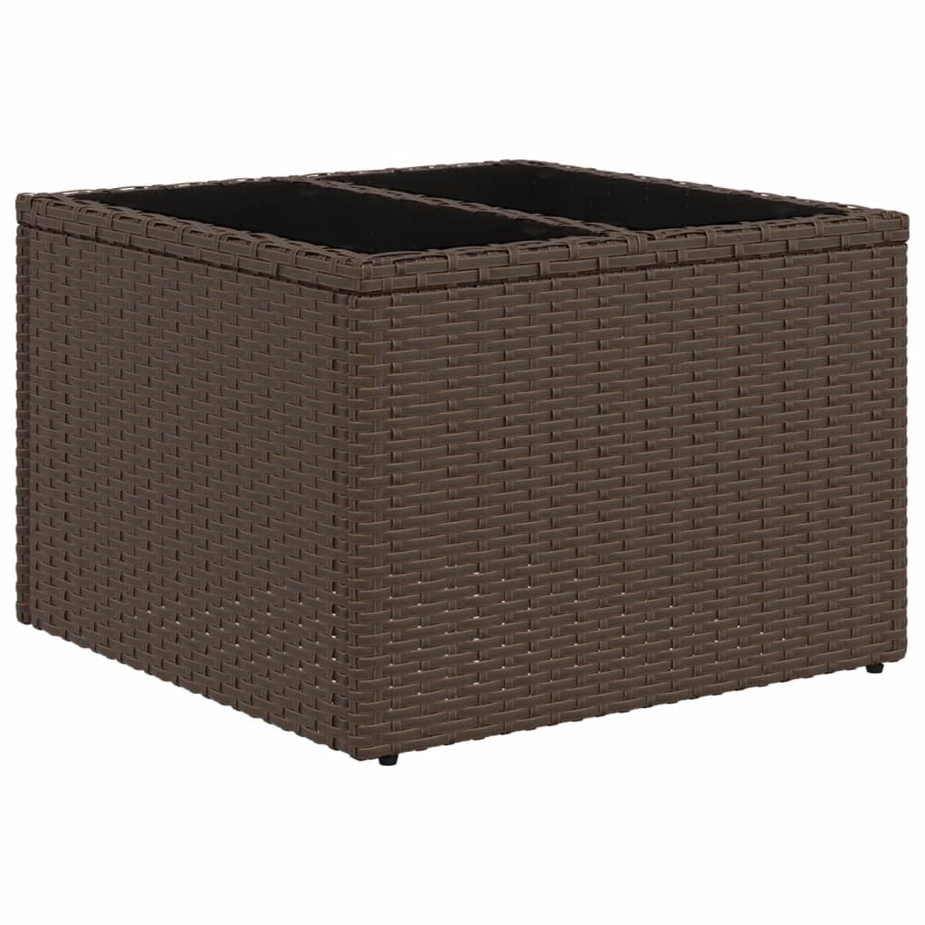 11-delige Tuinset met kussens poly rattan beige