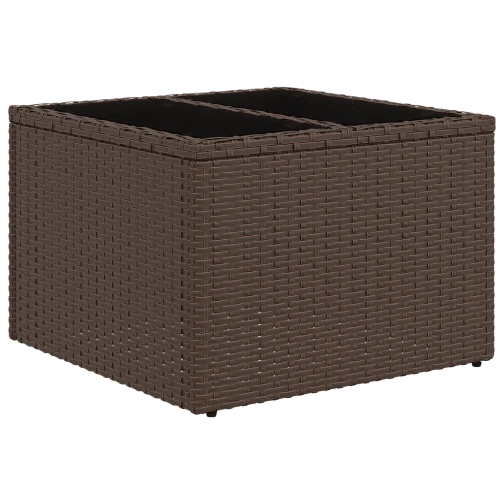 12-delige Loungeset met kussens poly rattan grijs