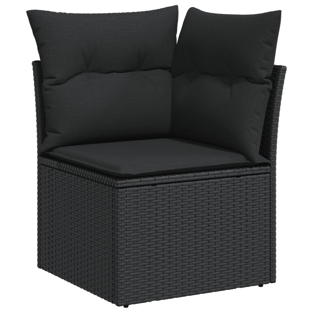 12-delige Loungeset met kussens poly rattan beige