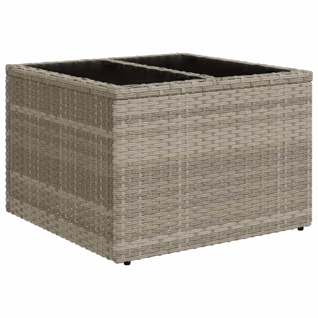 10-delige Loungeset met kussens poly rattan bruin