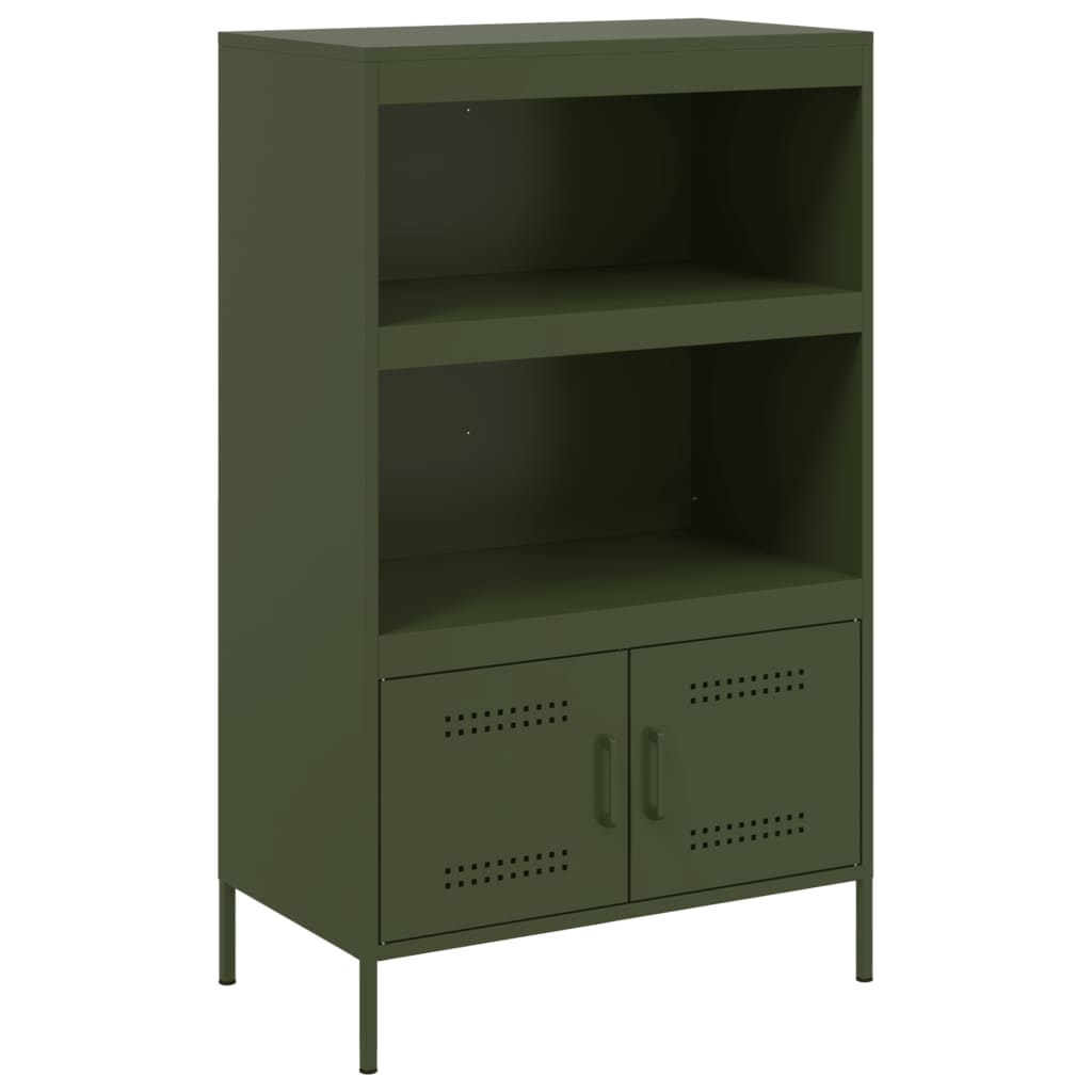 Hoge kast 68x39x113 cm staal antracietkleurig