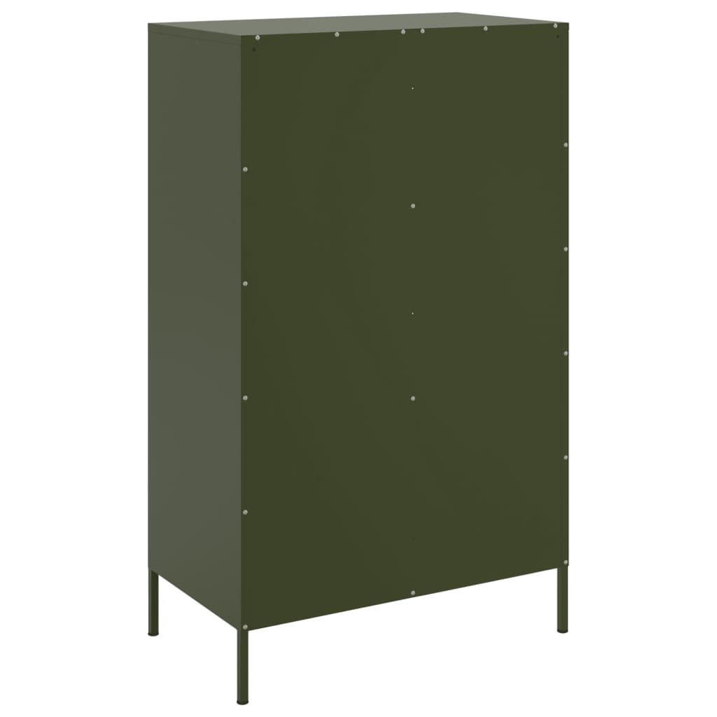 Hoge kast 68x39x113 cm staal antracietkleurig