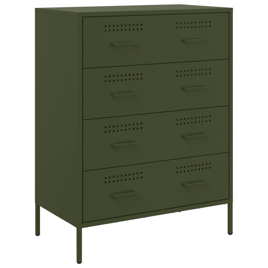 Dressoir 68x39x89 cm staal zwart