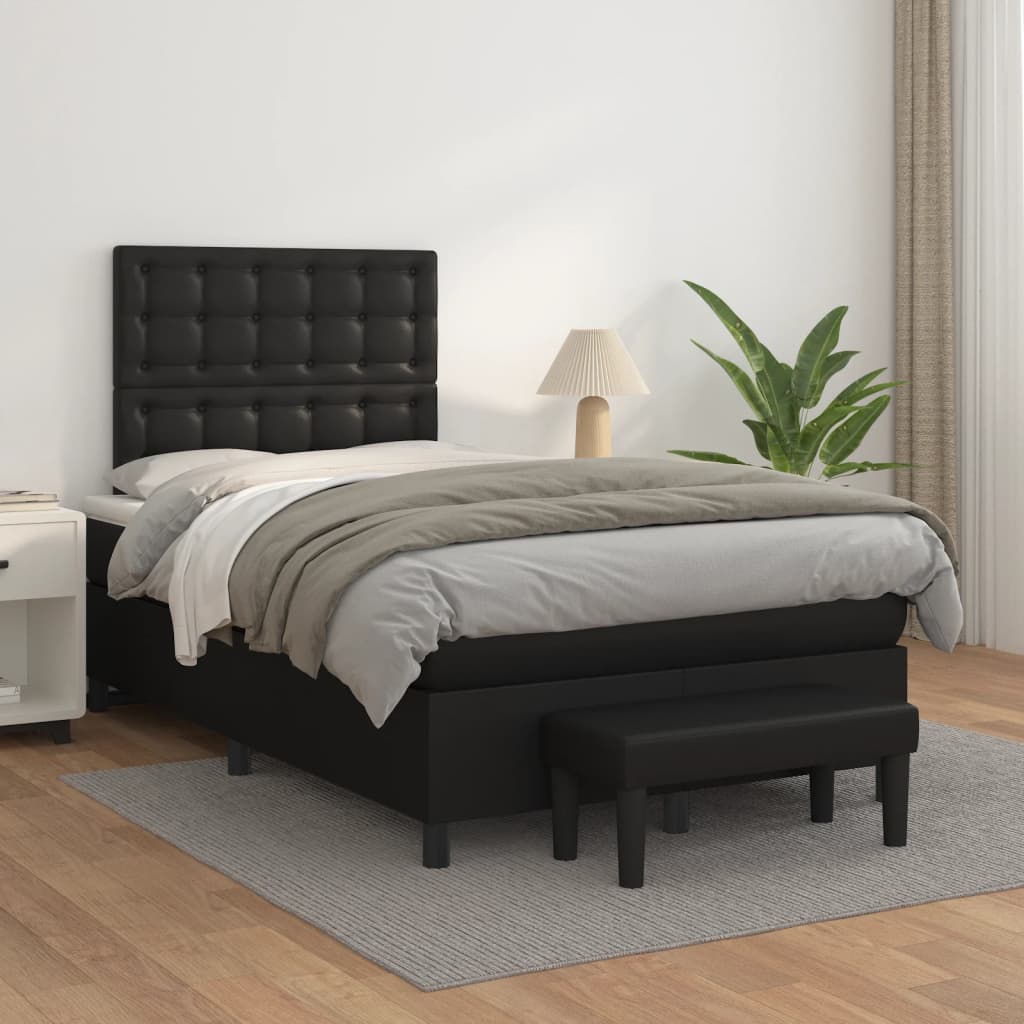 Boxspring met matras kunstleer 90x190 cm