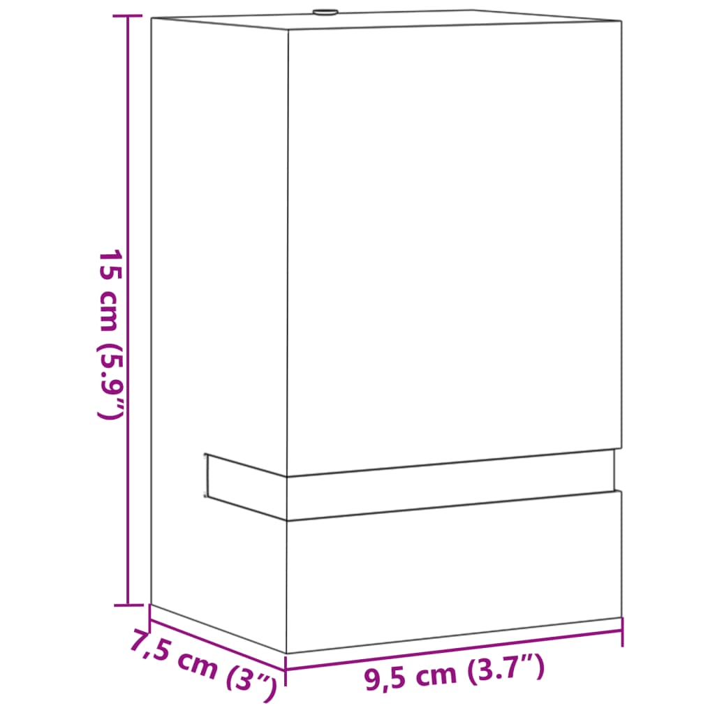 Appliques d'extérieur 2 pcs 35 W rectangulaire couleur argent