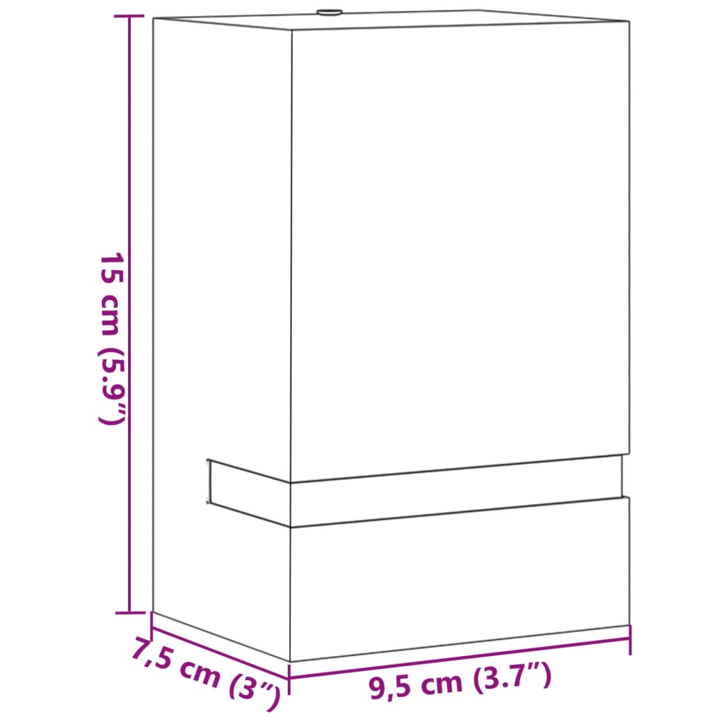 Appliques d'extérieur 2 pcs 35 W rectangulaire couleur argent