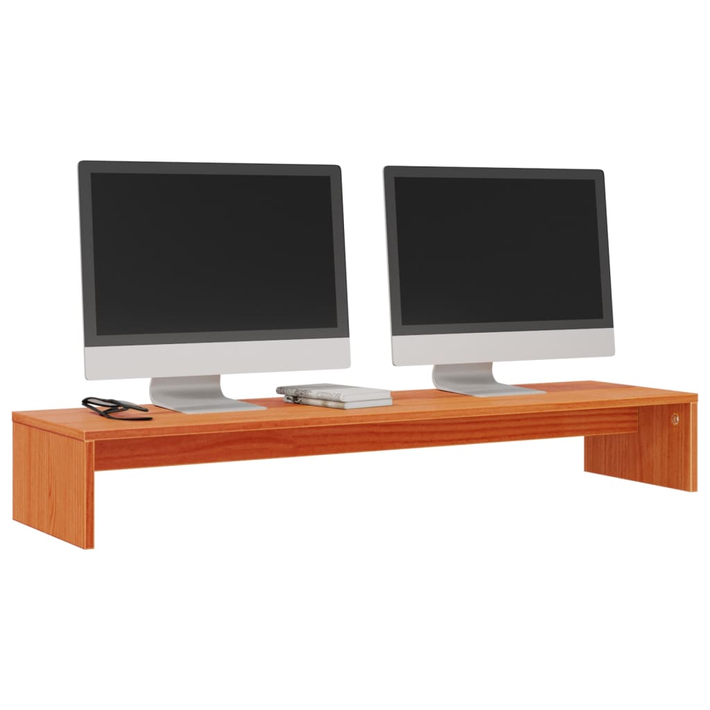 Monitorstandaard 100x27x15 cm massief grenenhout