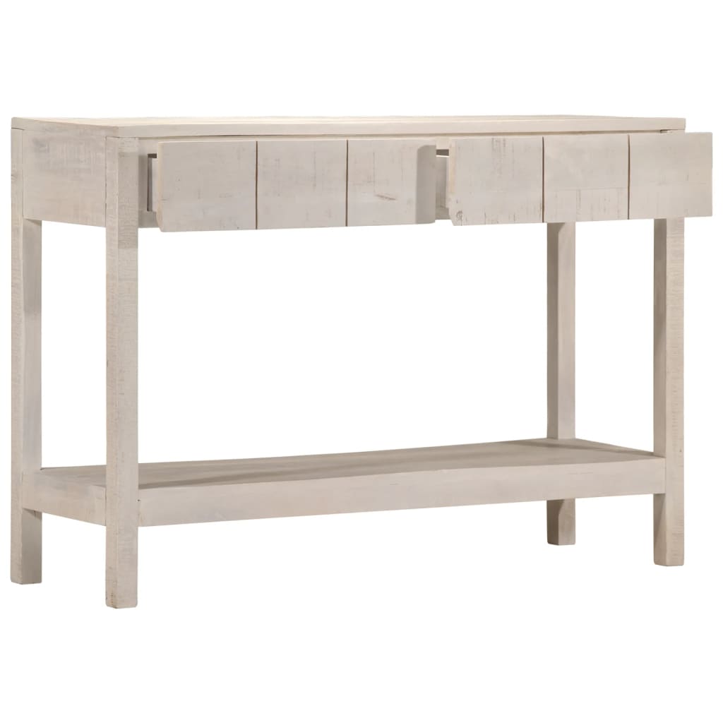 Table murale avec 2 tiroirs 110x35x75 cm en manguier massif