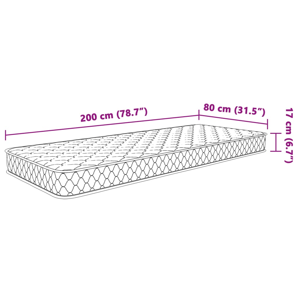 Traagschuimmatras 140x190x17 cm wit