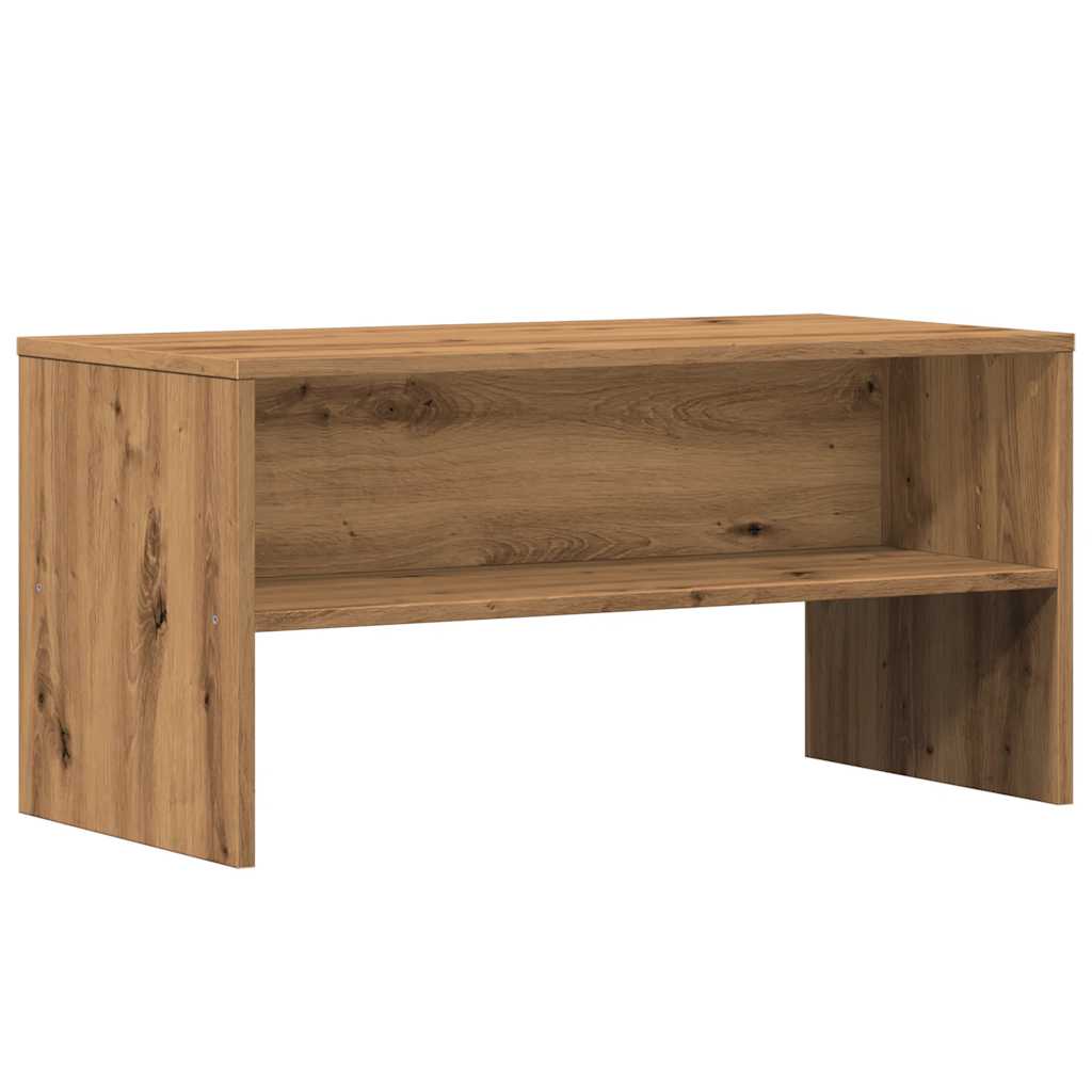 Tv-meubel 80x40x40 cm bewerkt hout artisanaal eikenkleur