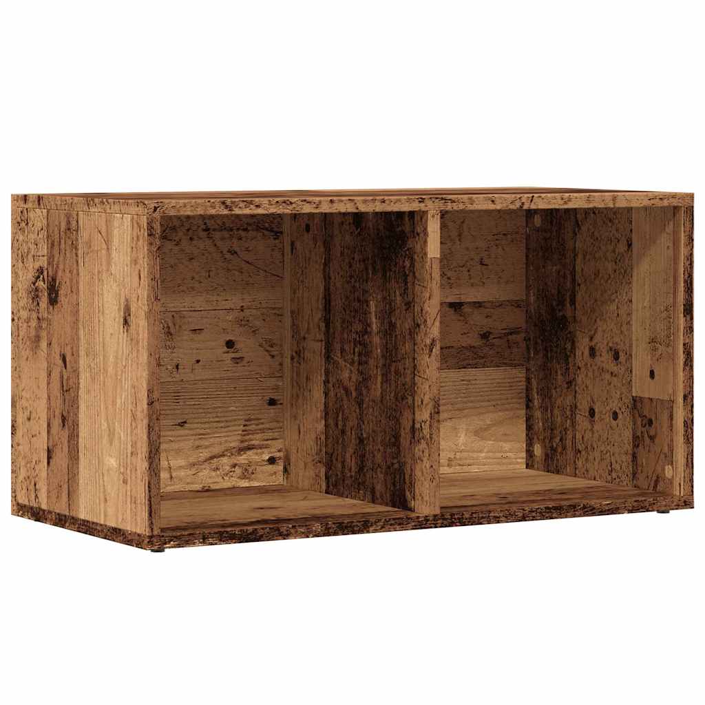 LP Opbergbox 69,5x34x36 cm bewerkt hout oud houtkleurig