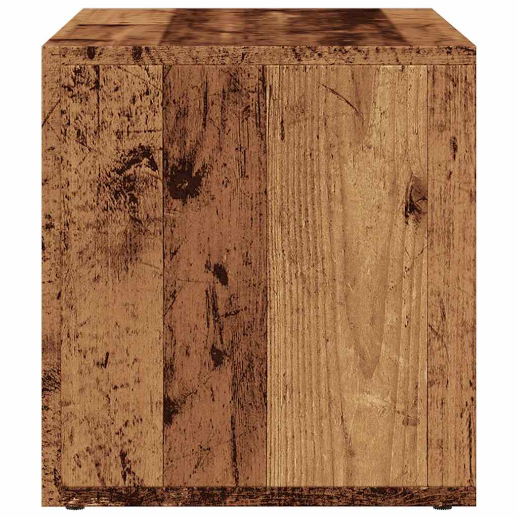 LP Opbergbox 69,5x34x36 cm bewerkt hout oud houtkleurig