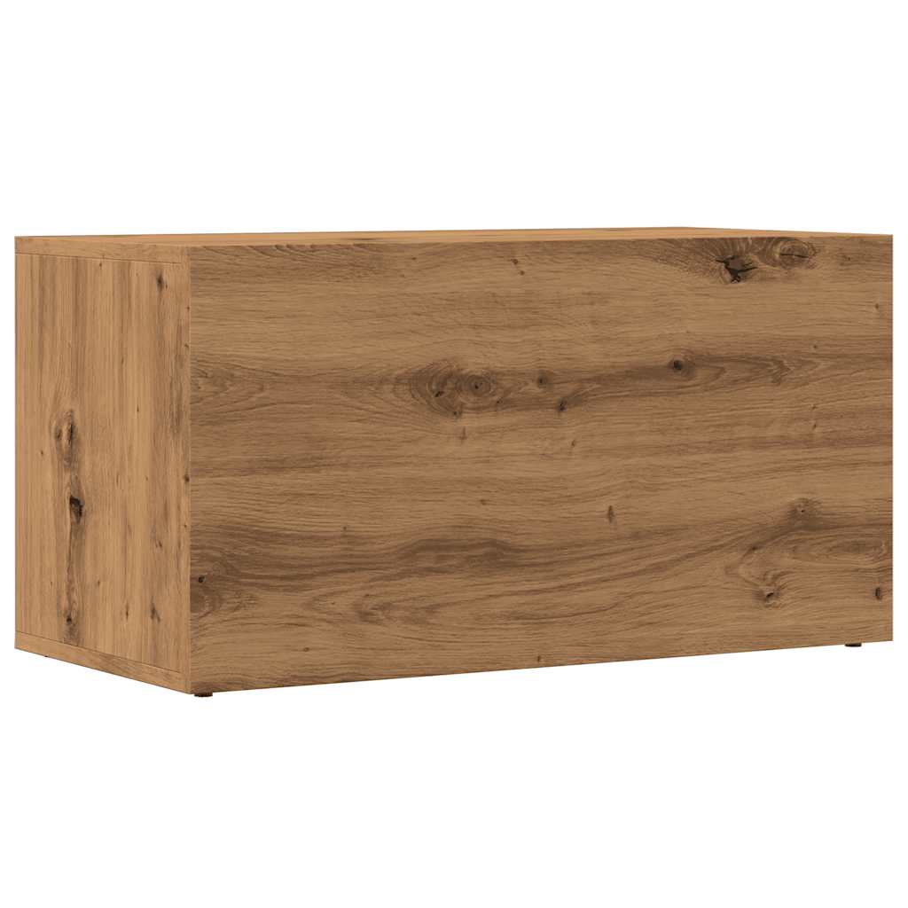 LP Opbergbox 69,5x34x36 cm bewerkt hout oud houtkleurig