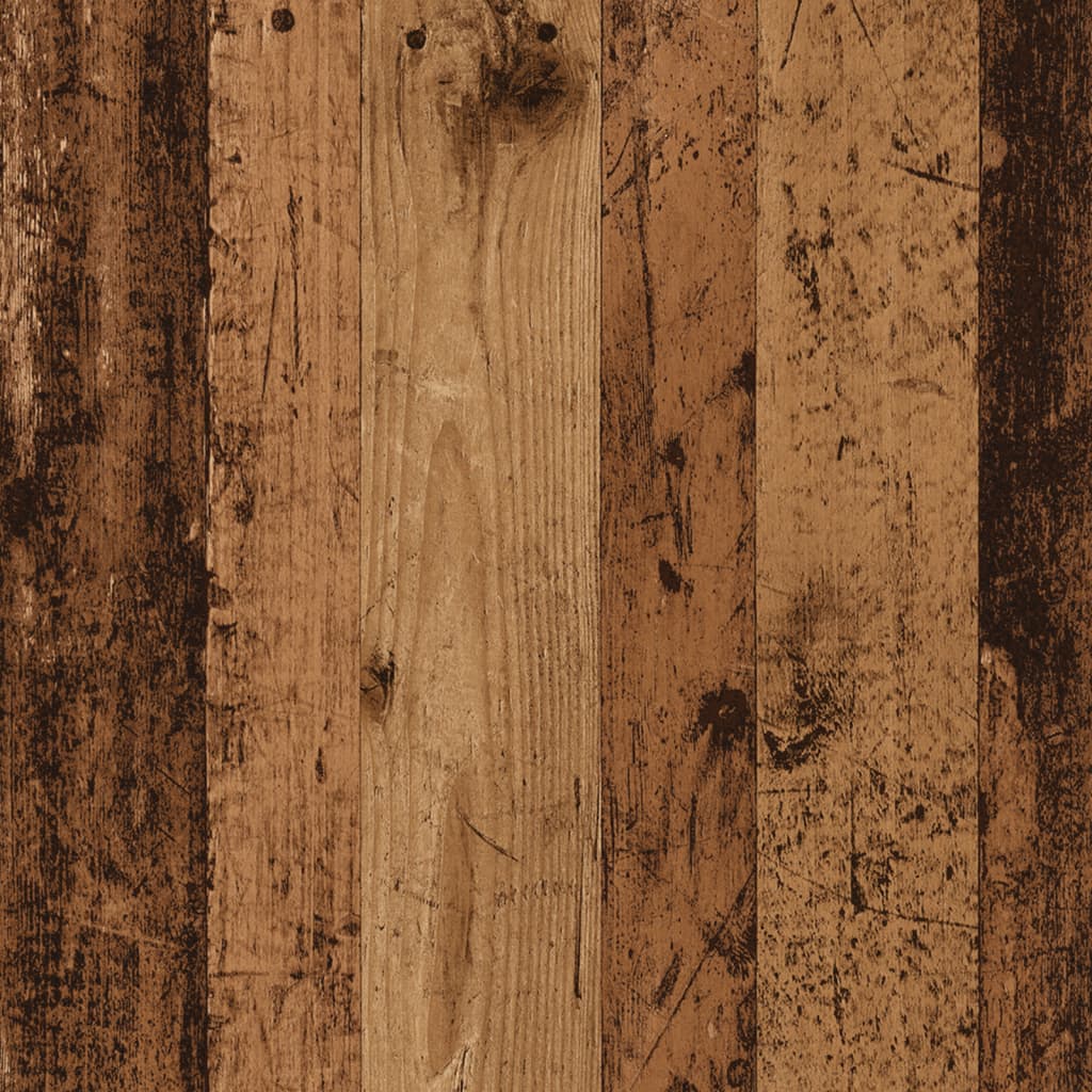 Wandplanken kubus 68x15x68 cm bewerkt hout oud houtkleurig