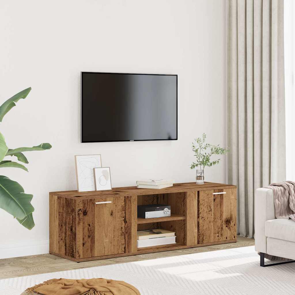 Tv-meubel 120x34x37 cm bewerkt hout artisanaal eikenkleur