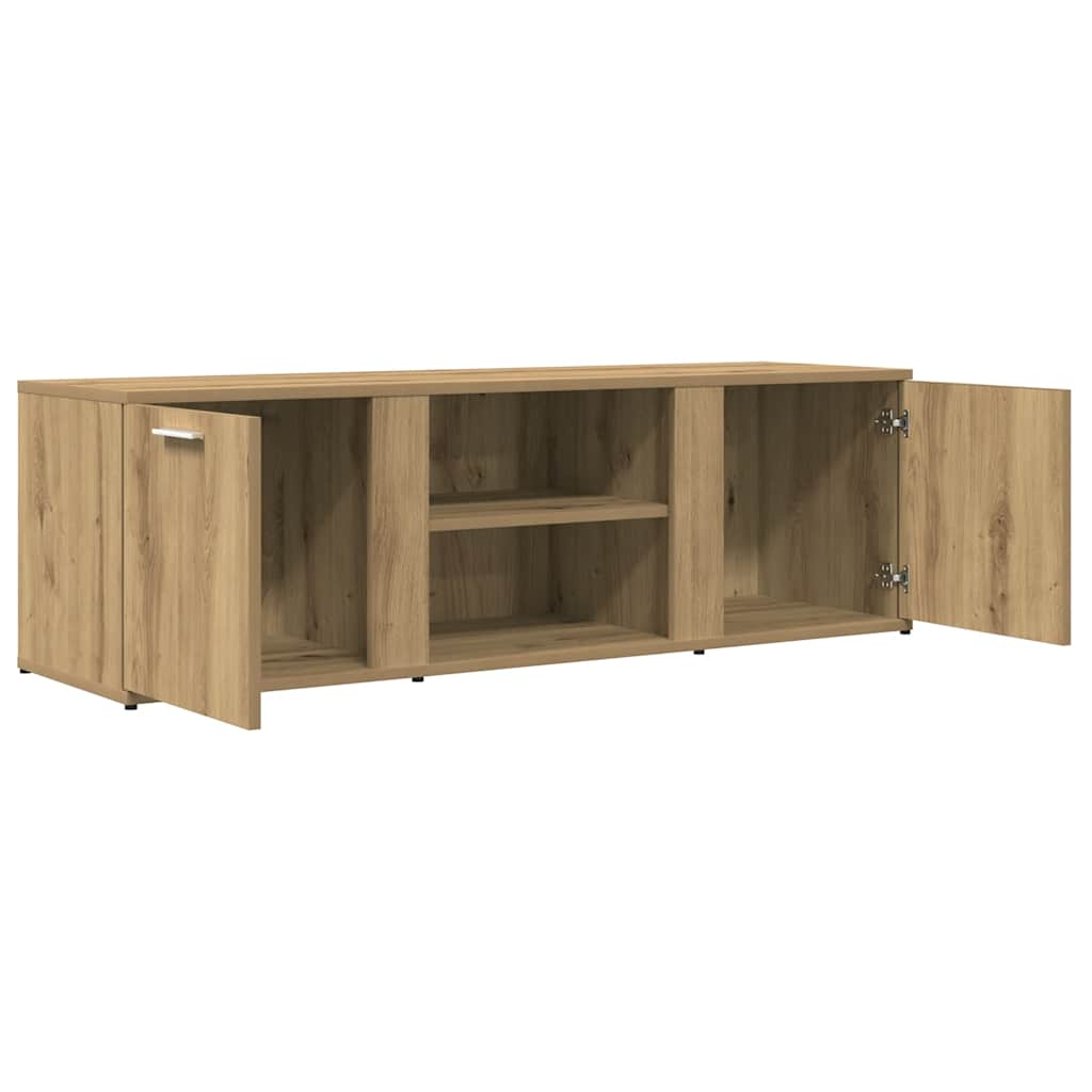 Tv-meubel 120x34x37 cm bewerkt hout artisanaal eikenkleur