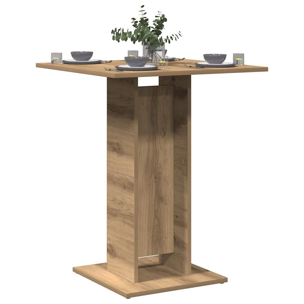 Bistrotafel 60x60x75 cm bewerkt hout oud houtkleurig