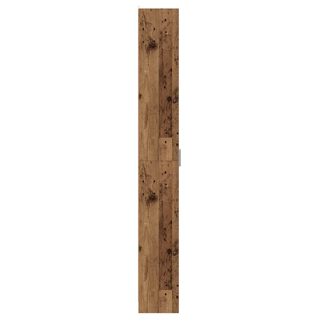 Gangkast 55x25x189 cm bewerkt hout oud houtkleurig