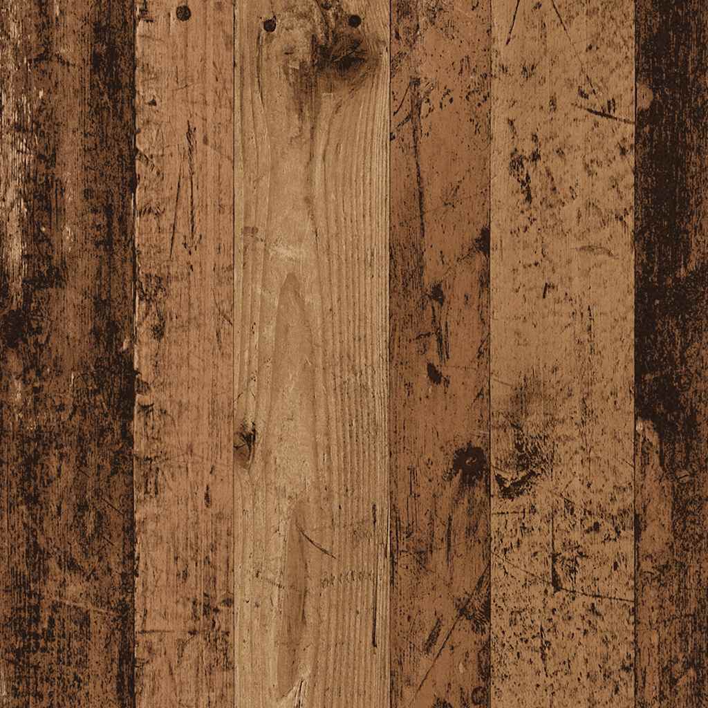 Gangkast 55x25x189 cm bewerkt hout oud houtkleurig