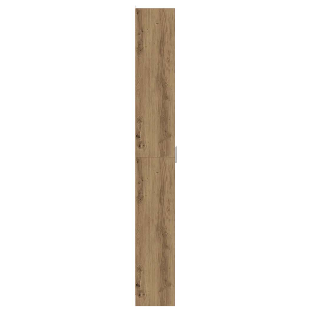 Gangkast 55x25x189 cm bewerkt hout oud houtkleurig