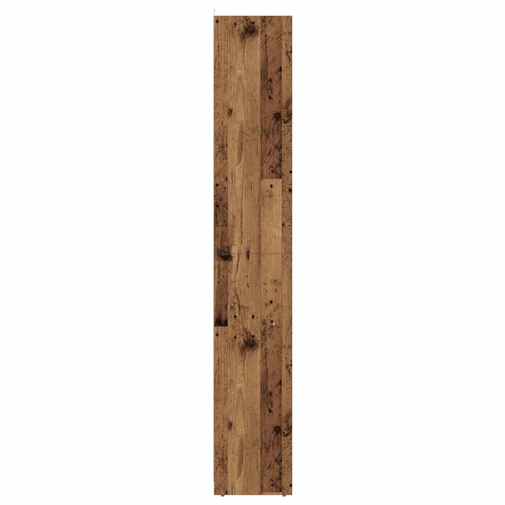 Badkamerkast 30x30x183,5 cm bewerkt hout oud houtkleurig