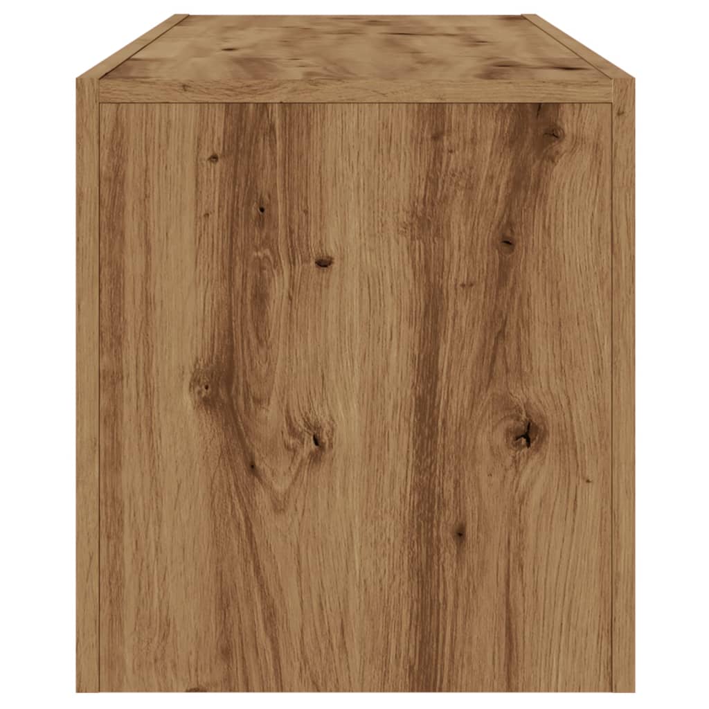 Tv-meubel met LED 120x36,5x40 cm bewerkt hout oud hout