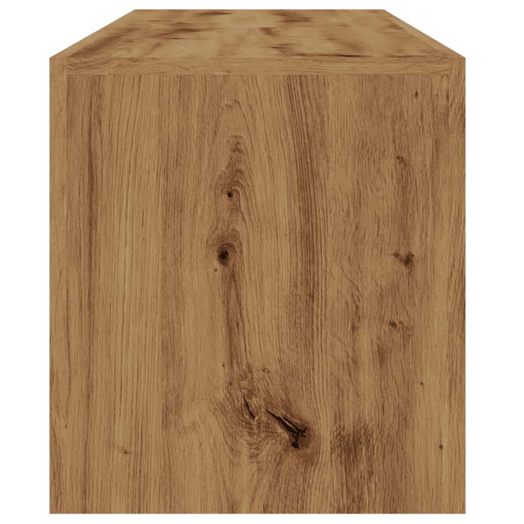 Tv-meubel met LED 140x36,5x40 cm bewerkt hout oud hout